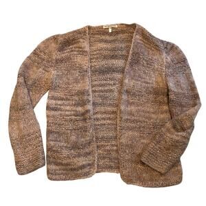 Vintage 80s Knit Cardigan The Broadway Made in Italy Wool Blend Ombre Women's L